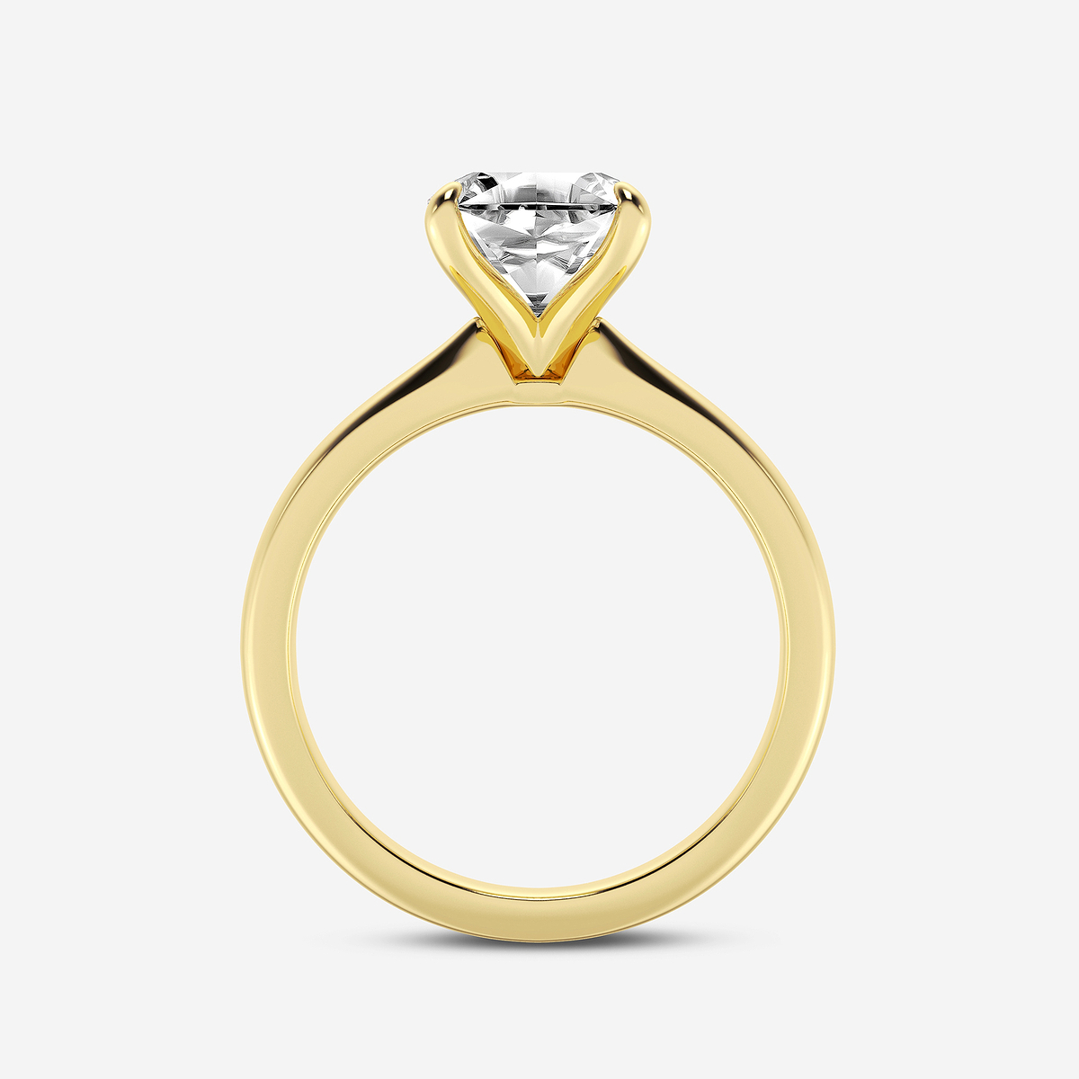 Additional Image 1 for  2 1/2 ctw Asscher Lab Grown Diamond Petite Solitaire Engagement Ring