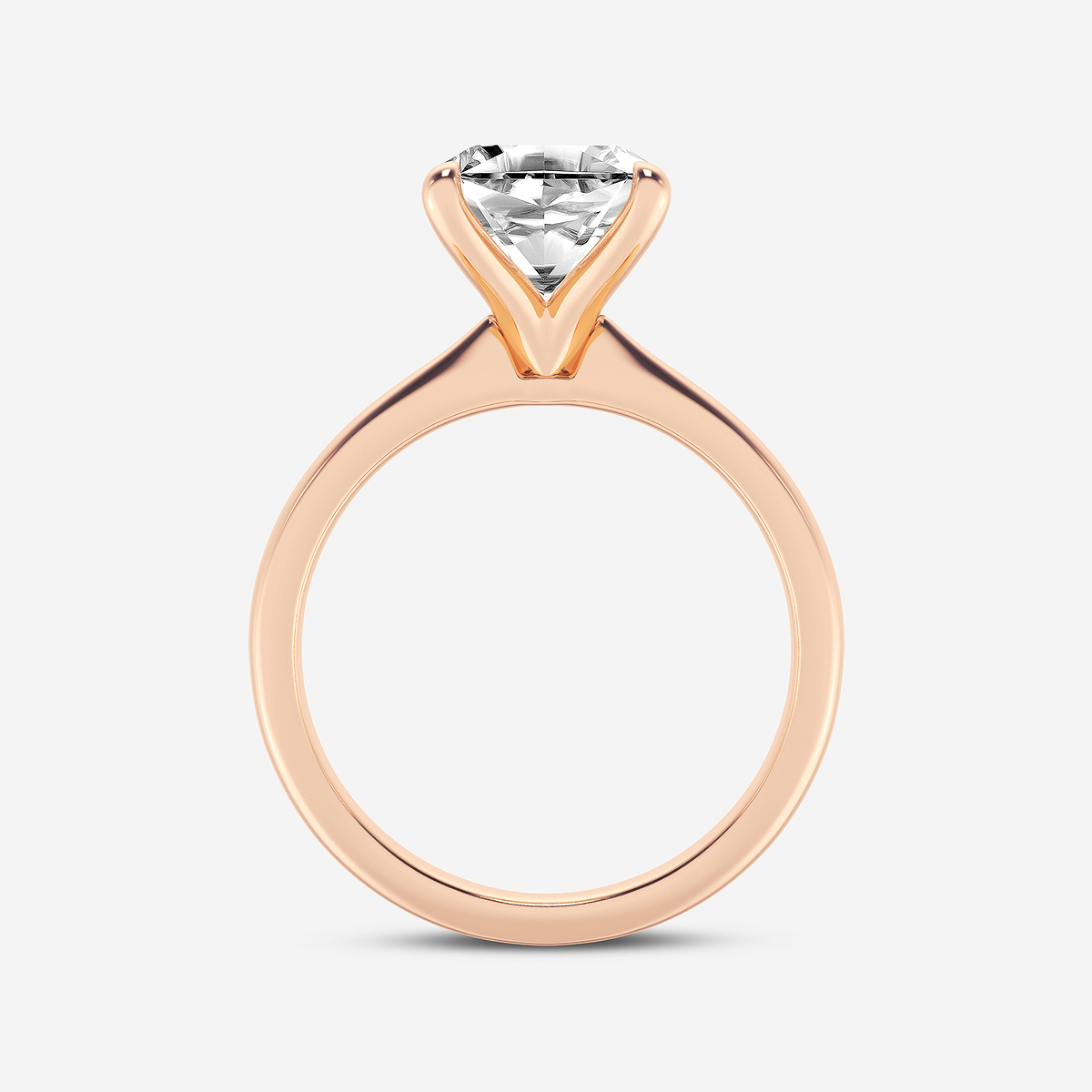 Additional Image 1 for  3 ctw Asscher Lab Grown Diamond Petite Solitaire Engagement Ring