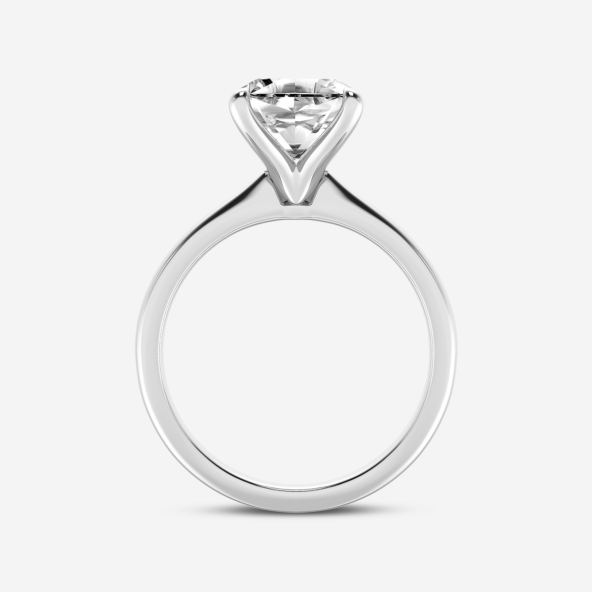 Additional Image 1 for  3 ctw Asscher Lab Grown Diamond Petite Solitaire Engagement Ring