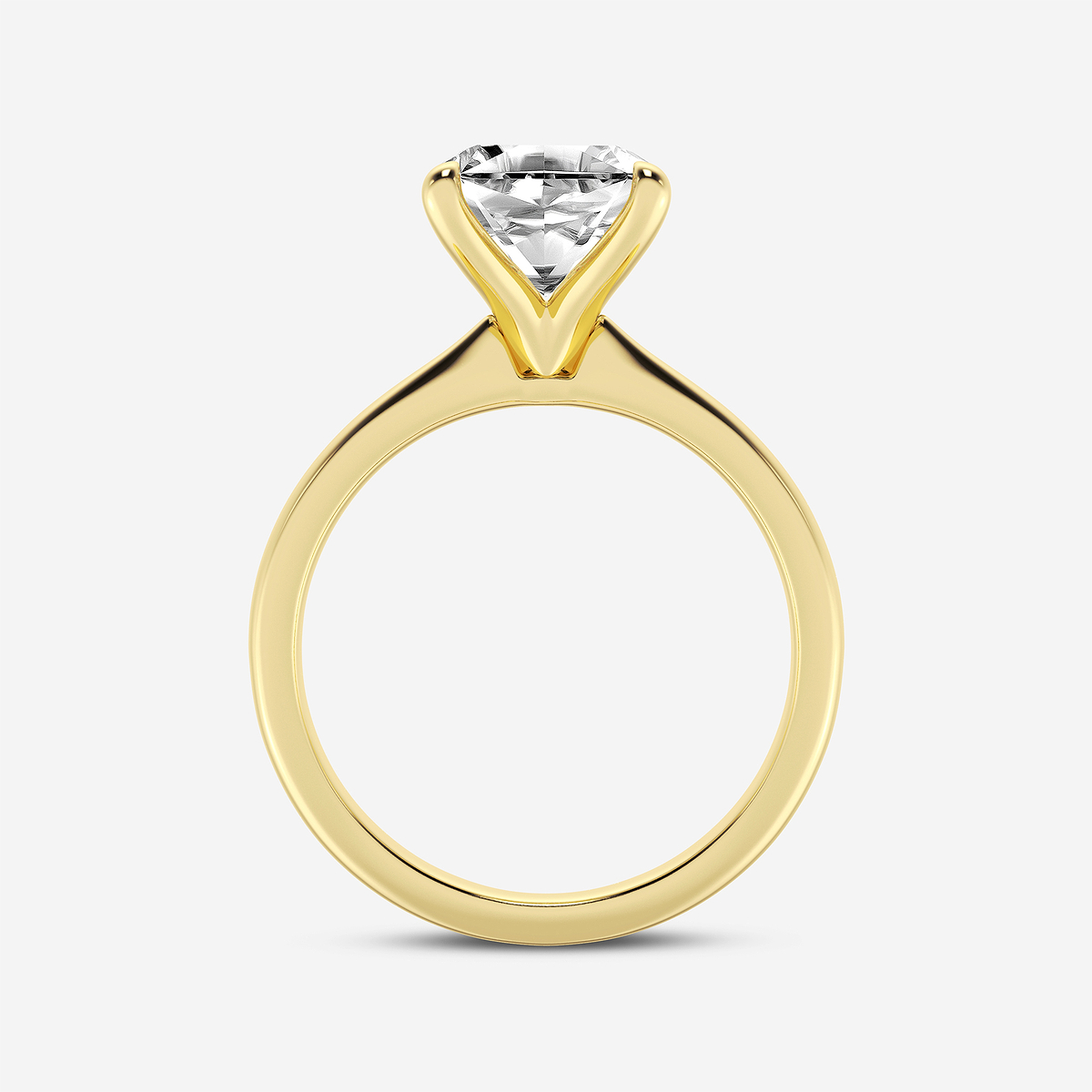 Additional Image 1 for  3 ctw Asscher Lab Grown Diamond Petite Solitaire Engagement Ring