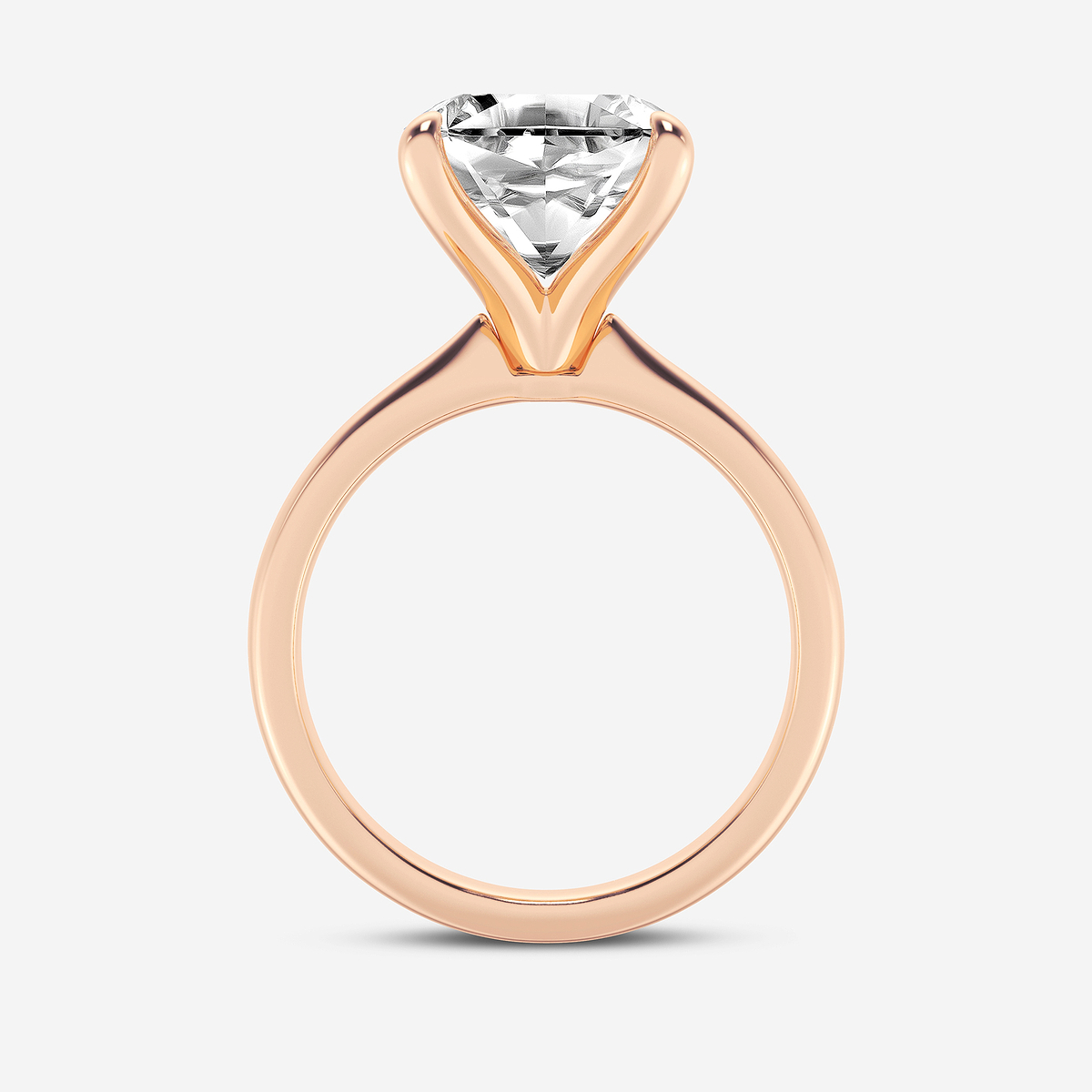 Additional Image 1 for  5 ctw Asscher Lab Grown Diamond Petite Solitaire Engagement Ring