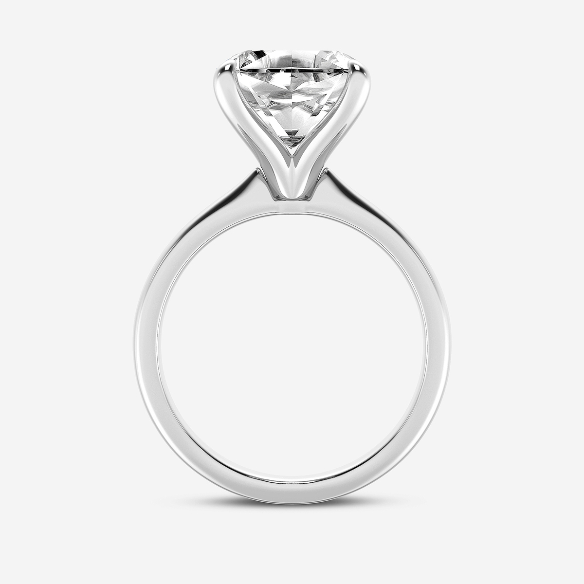 Additional Image 1 for  5 ctw Asscher Lab Grown Diamond Petite Solitaire Engagement Ring