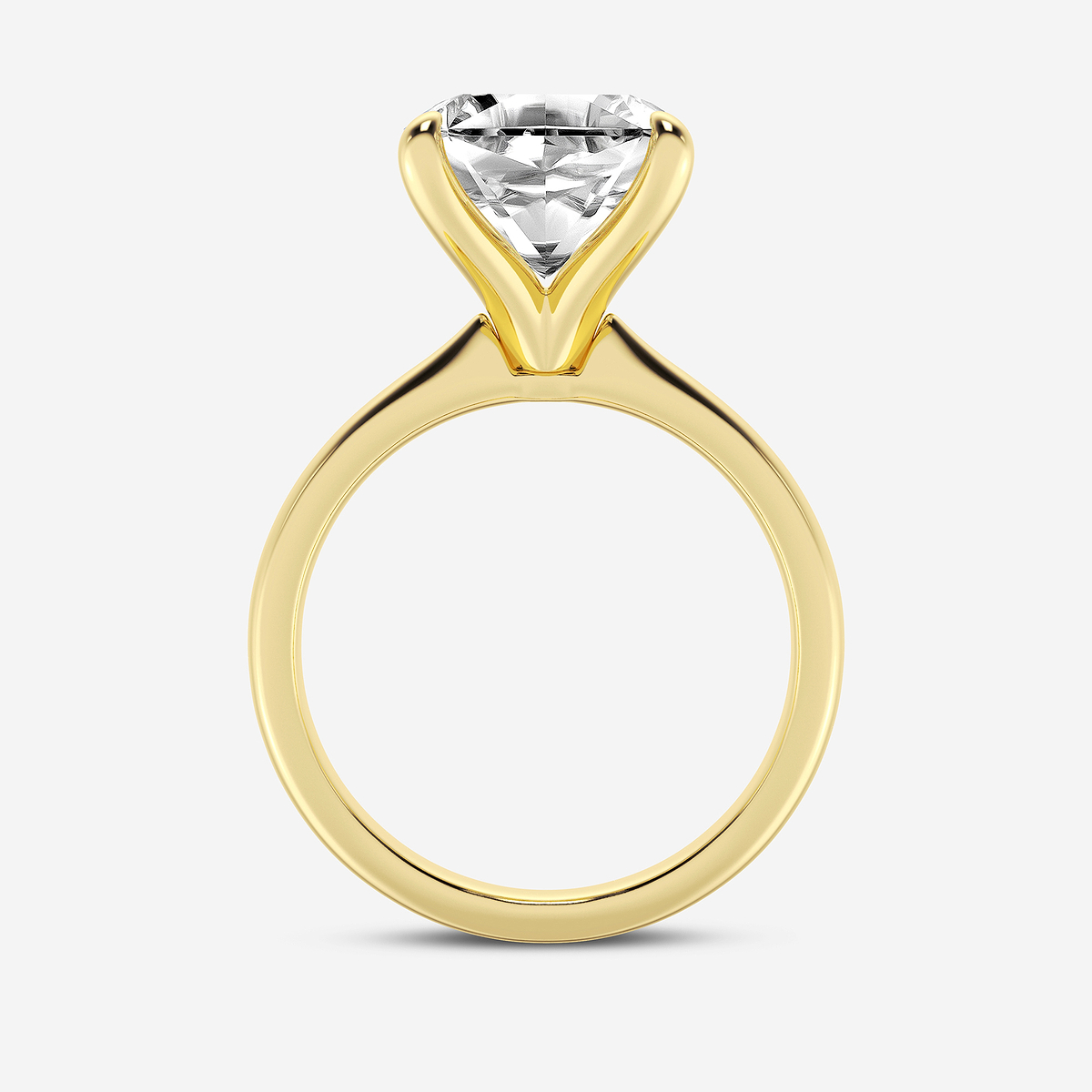 Additional Image 1 for  5 ctw Asscher Lab Grown Diamond Petite Solitaire Engagement Ring