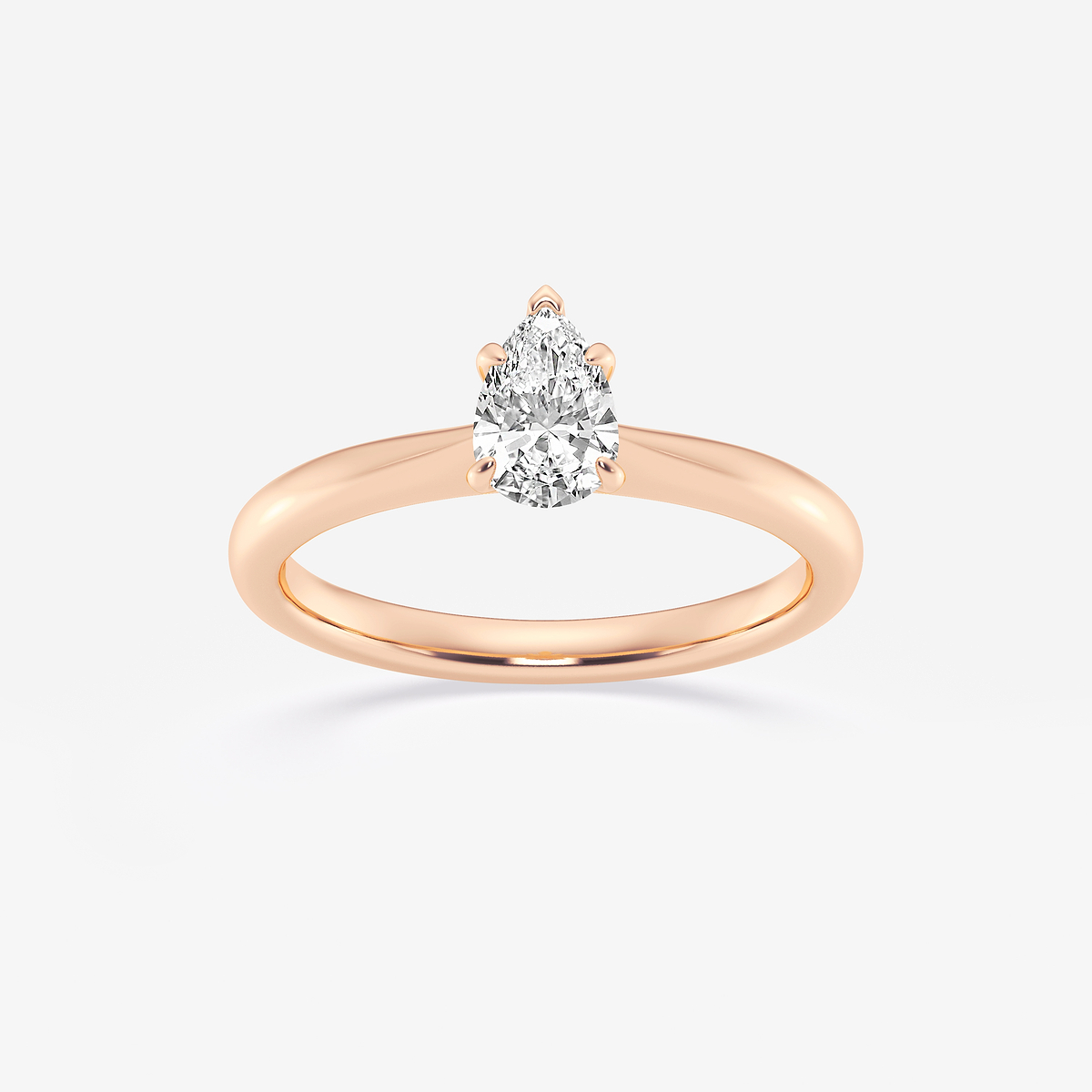 1/2 ctw Pear Lab Grown Diamond Petite Solitaire Engagement Ring