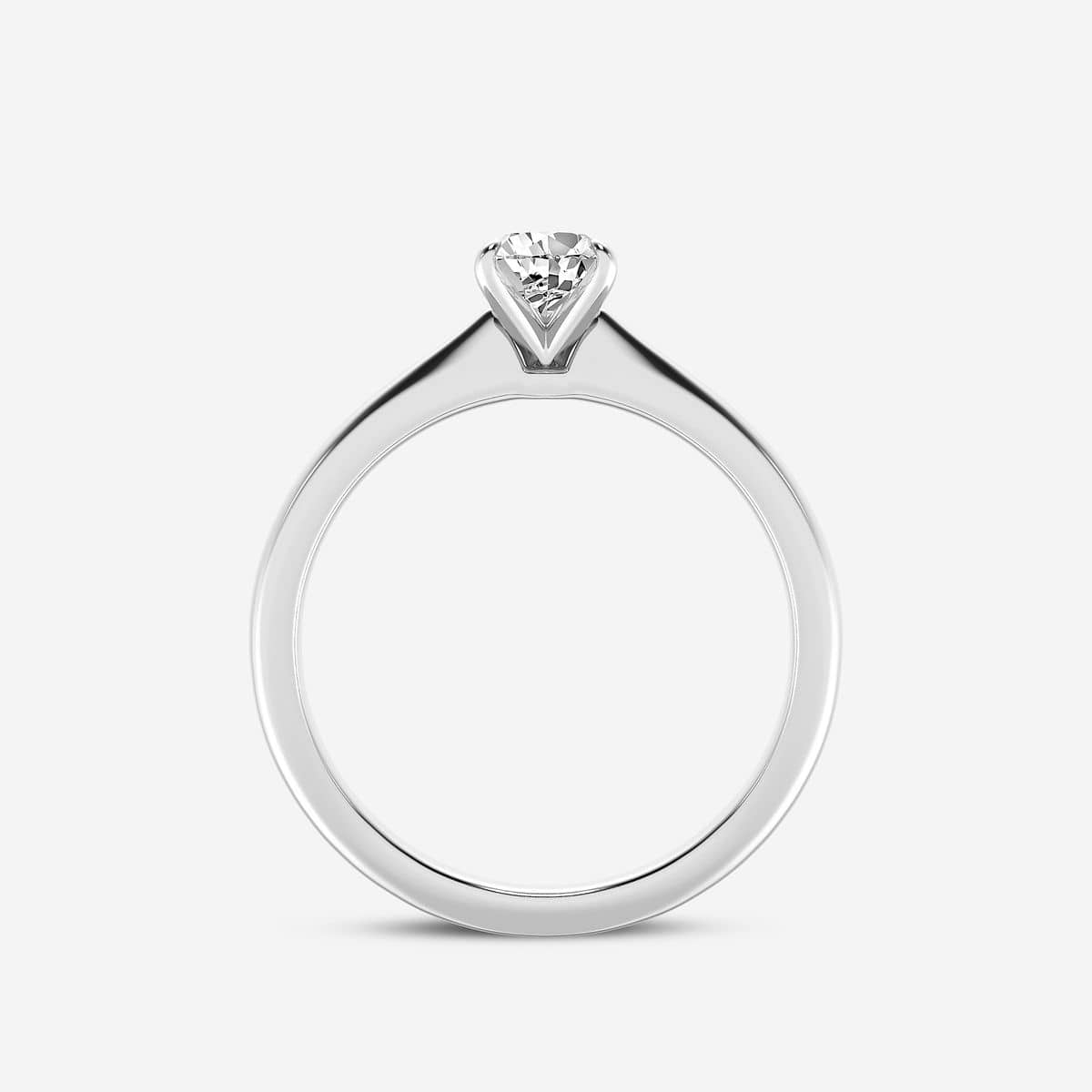 1/2 ctw Pear Lab Grown Diamond Petite Solitaire Engagement Ring 14K White Gold, F, VS2