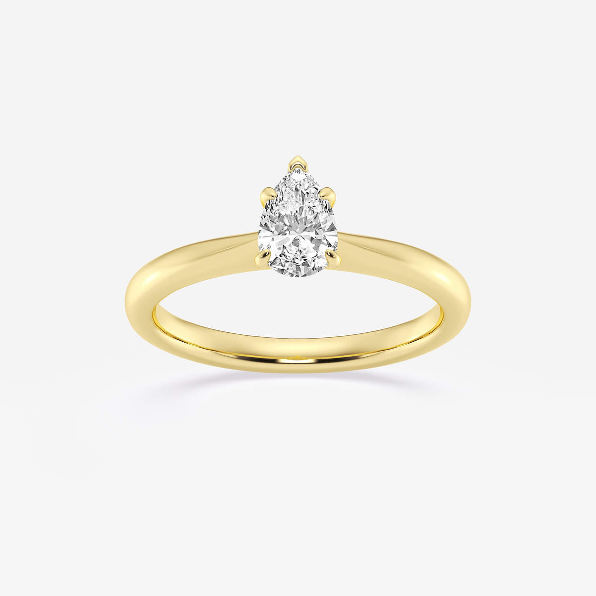 1/2 ctw Pear Lab Grown Diamond Petite Solitaire Engagement Ring