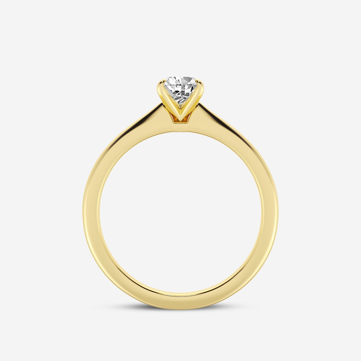 Additional Image 1 for  1/2 ctw Pear Lab Grown Diamond Petite Solitaire Engagement Ring