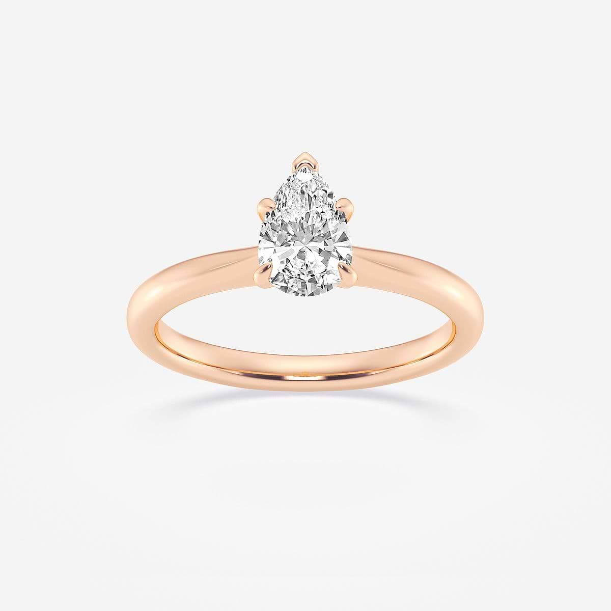 3/4 ctw Pear Lab Grown Diamond Petite Solitaire Engagement Ring