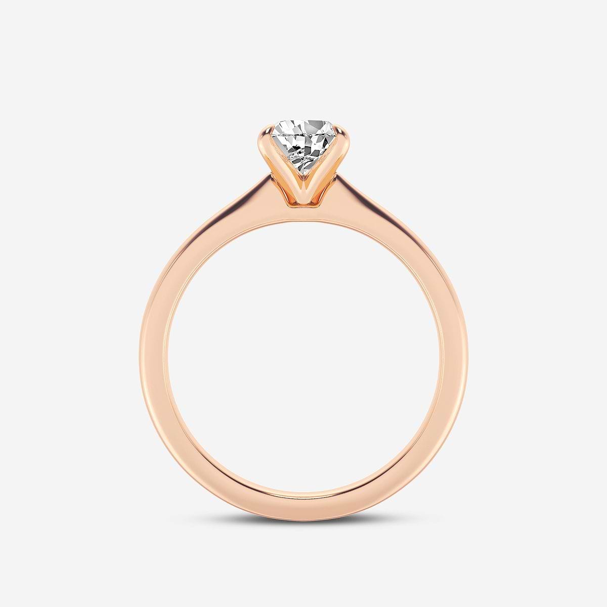 Additional Image 1 for  3/4 ctw Pear Lab Grown Diamond Petite Solitaire Engagement Ring