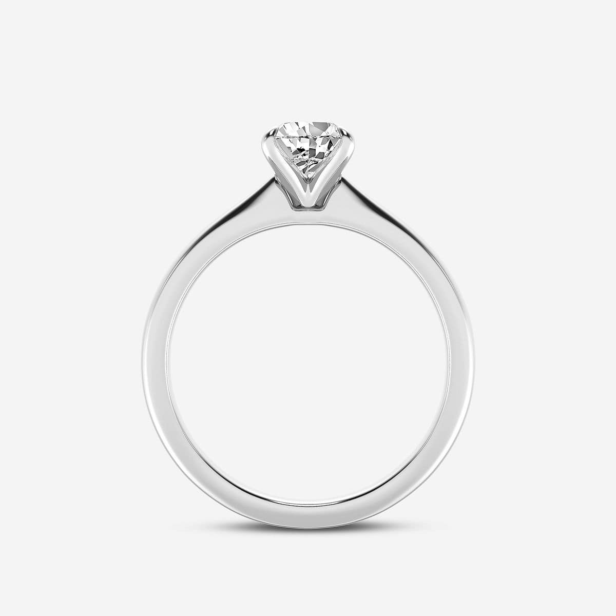 3/4 ctw Pear Lab Grown Diamond Petite Solitaire Engagement Ring 14K White Gold, F, VS2