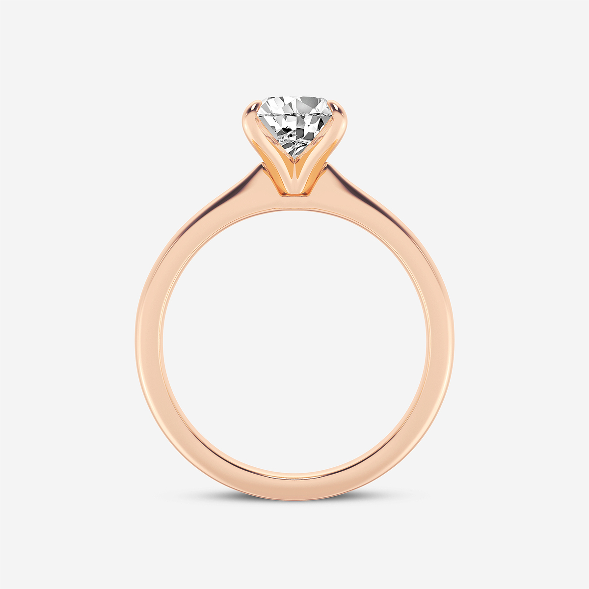 Additional Image 1 for  1 ctw Pear Lab Grown Diamond Petite Solitaire Engagement Ring