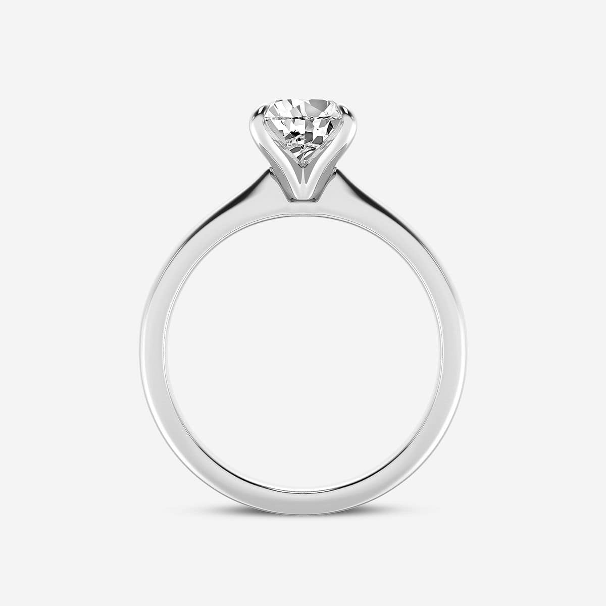 Additional Image 1 for  1 ctw Pear Lab Grown Diamond Petite Solitaire Engagement Ring