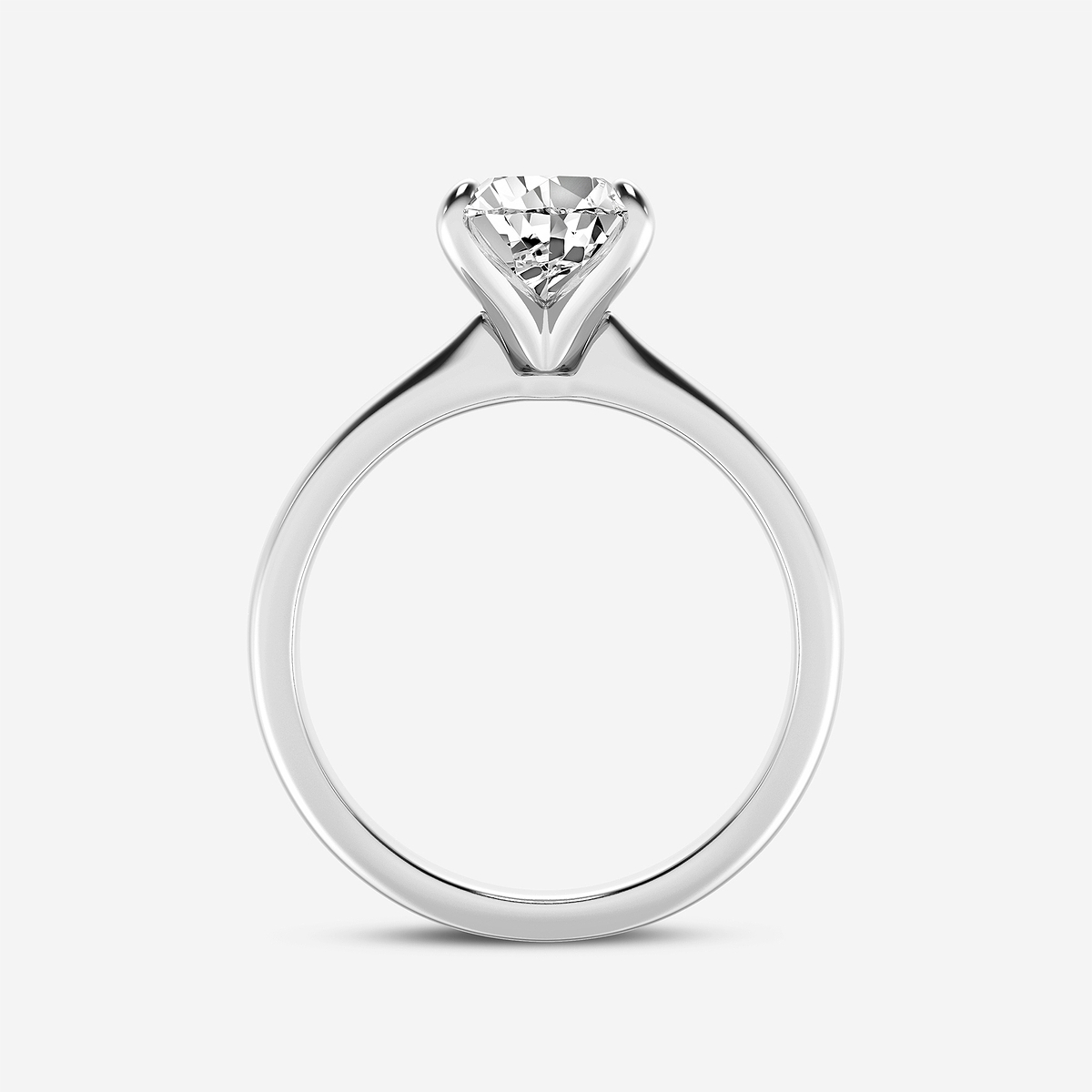 Additional Image 1 for  1 1/2 ctw Pear Lab Grown Diamond Petite Solitaire Engagement Ring