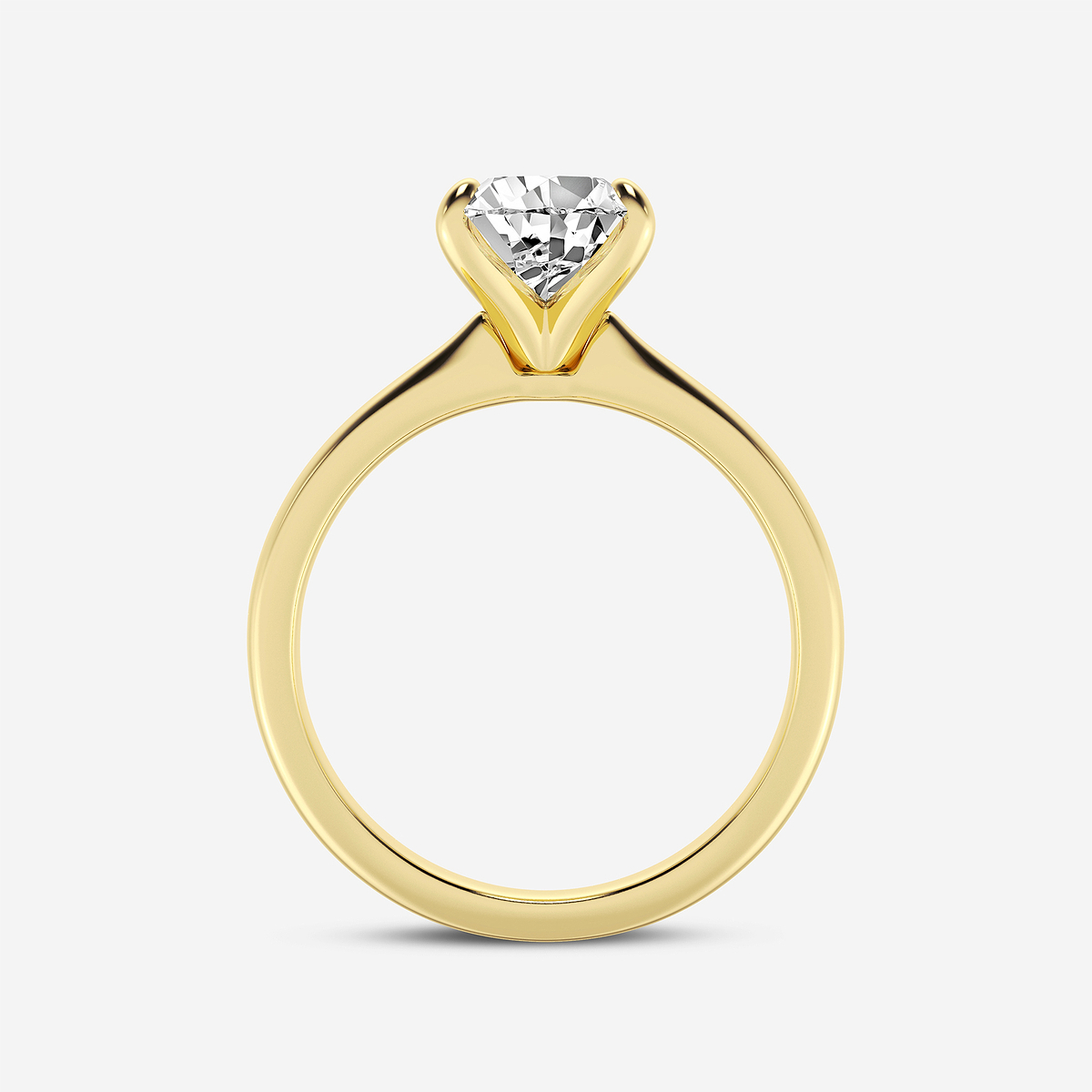 Additional Image 1 for  1 1/2 ctw Pear Lab Grown Diamond Petite Solitaire Engagement Ring