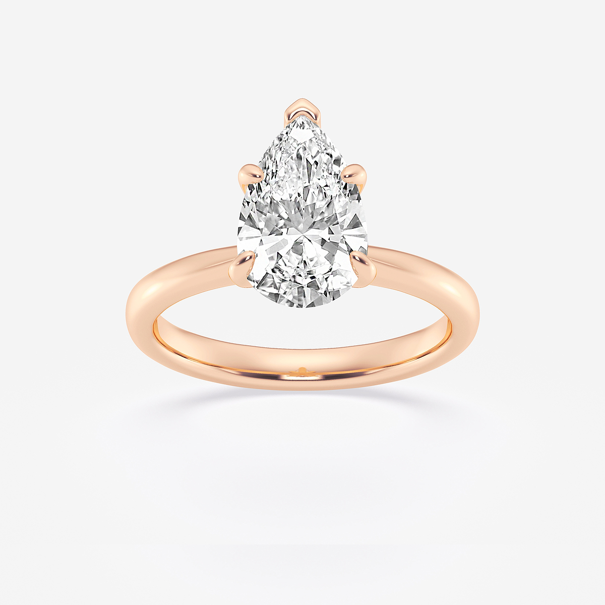 2 ctw Pear Lab Grown Diamond Petite Solitaire Engagement Ring