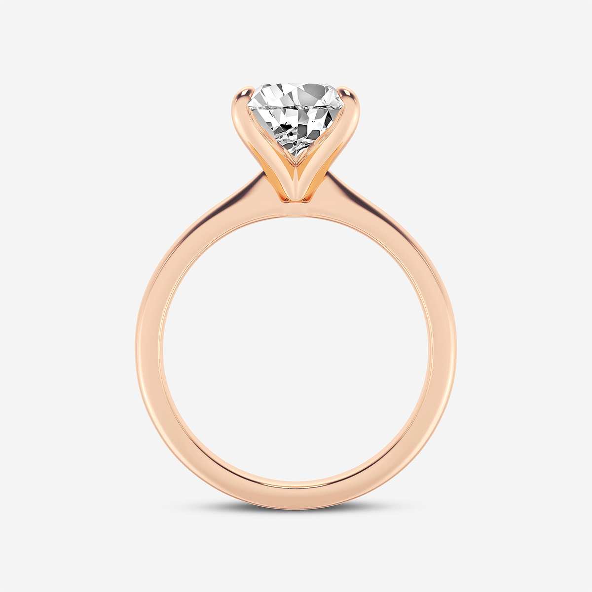 Additional Image 1 for  2 ctw Pear Lab Grown Diamond Petite Solitaire Engagement Ring