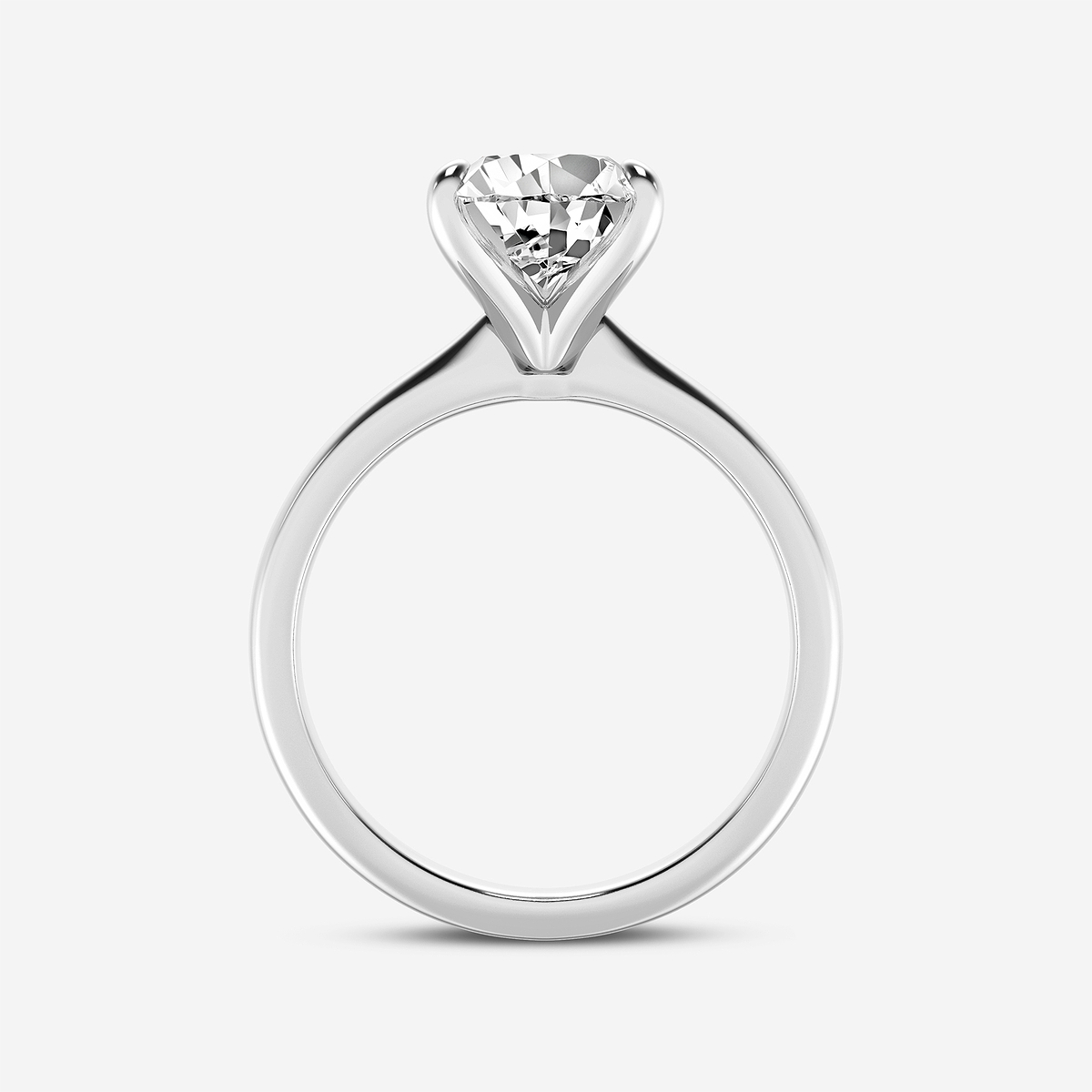 Additional Image 1 for  2 ctw Pear Lab Grown Diamond Petite Solitaire Engagement Ring