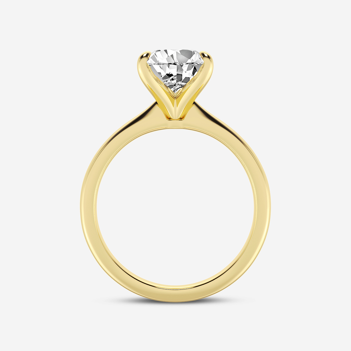 Additional Image 1 for  2 ctw Pear Lab Grown Diamond Petite Solitaire Engagement Ring