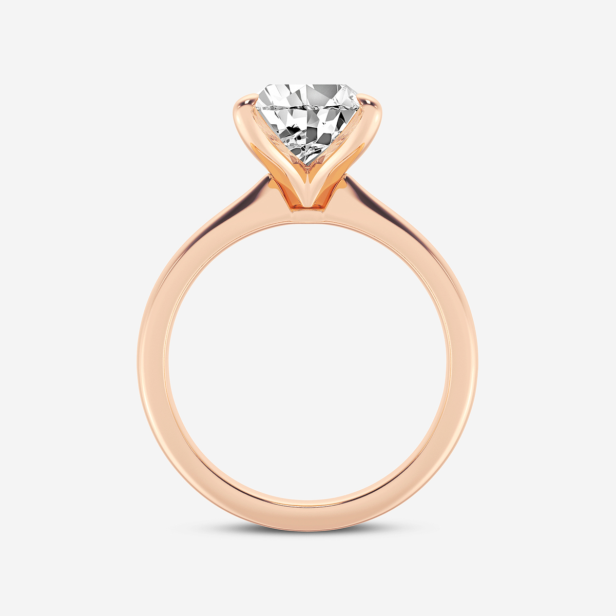 Additional Image 1 for  2 1/2 ctw Pear Lab Grown Diamond Petite Solitaire Engagement Ring