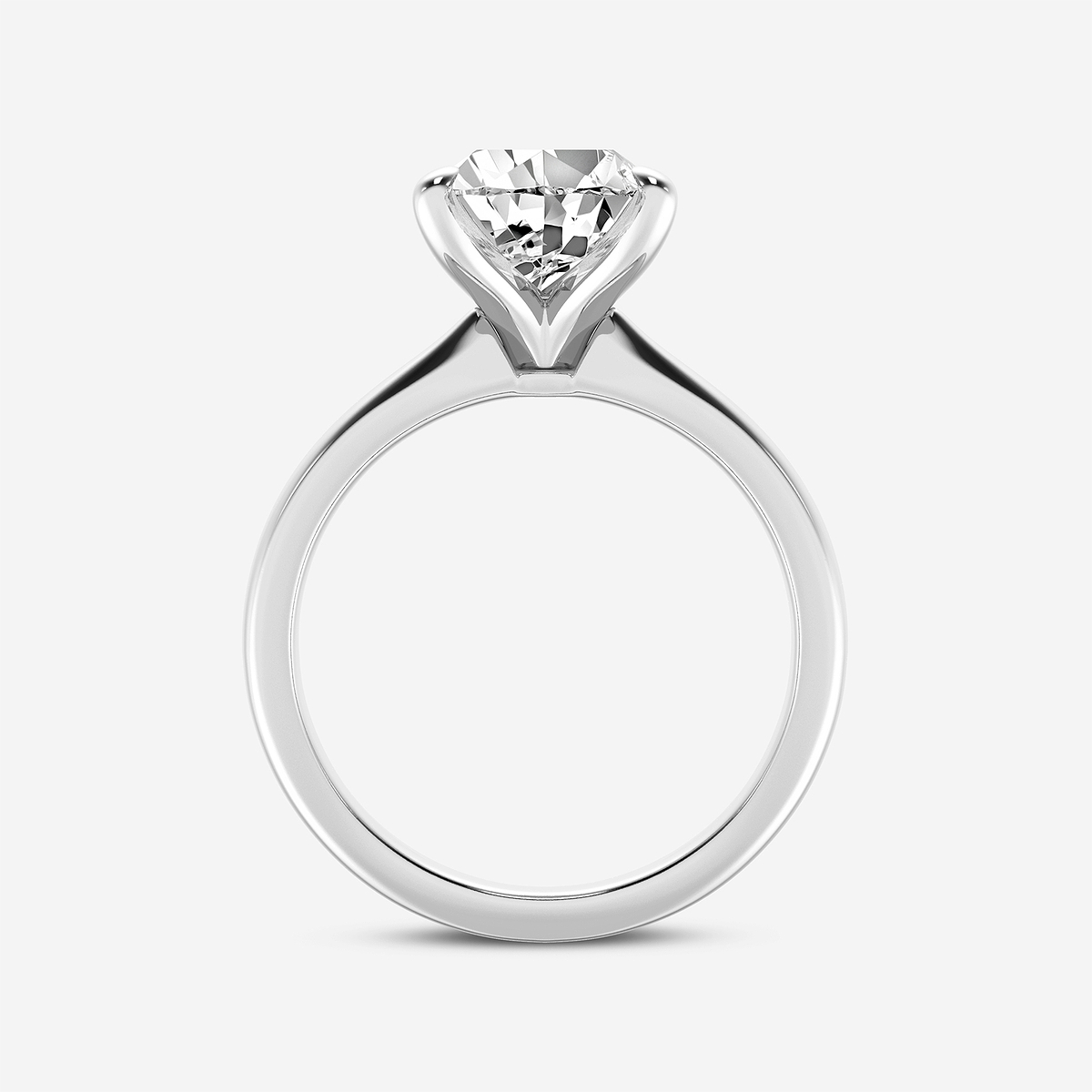 Additional Image 1 for  2 1/2 ctw Pear Lab Grown Diamond Petite Solitaire Engagement Ring