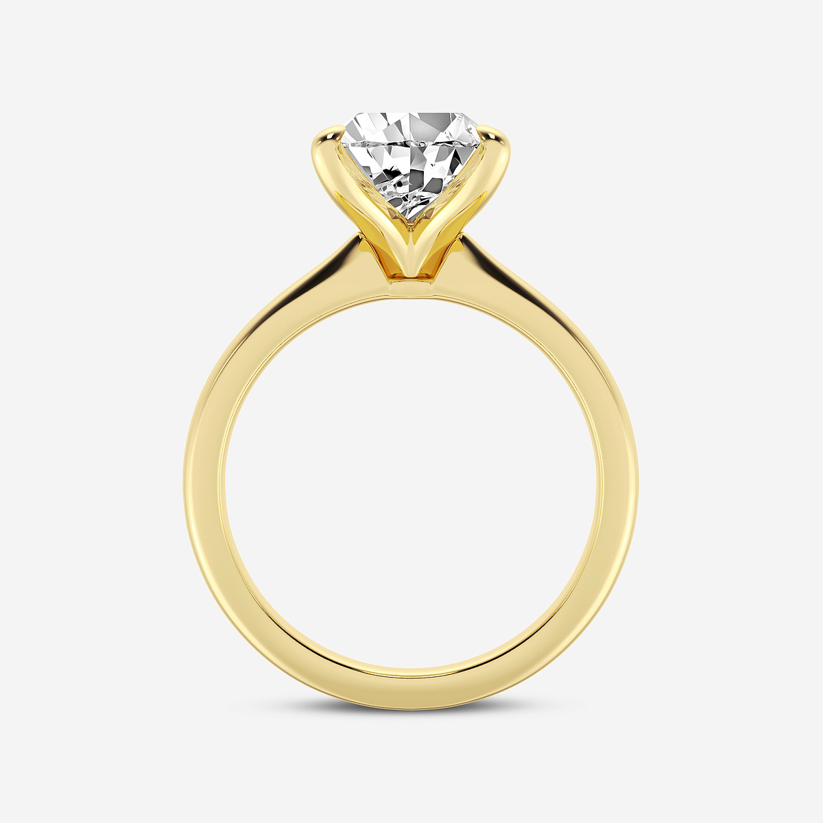 Additional Image 1 for  2 1/2 ctw Pear Lab Grown Diamond Petite Solitaire Engagement Ring