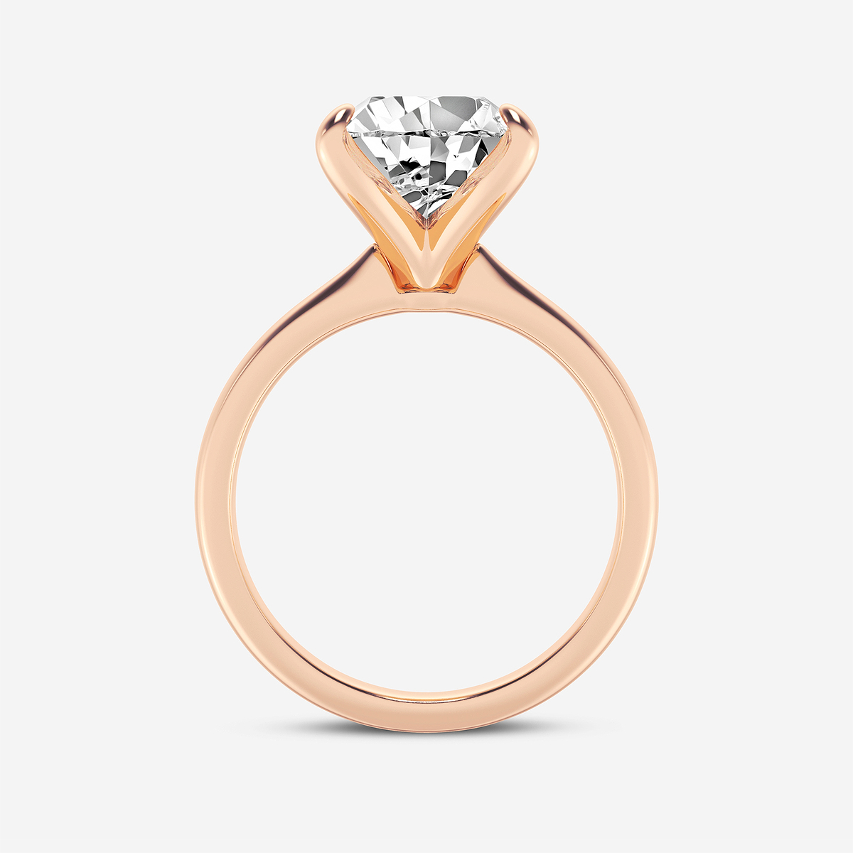 Additional Image 1 for  3 ctw Pear Lab Grown Diamond Petite Solitaire Engagement Ring
