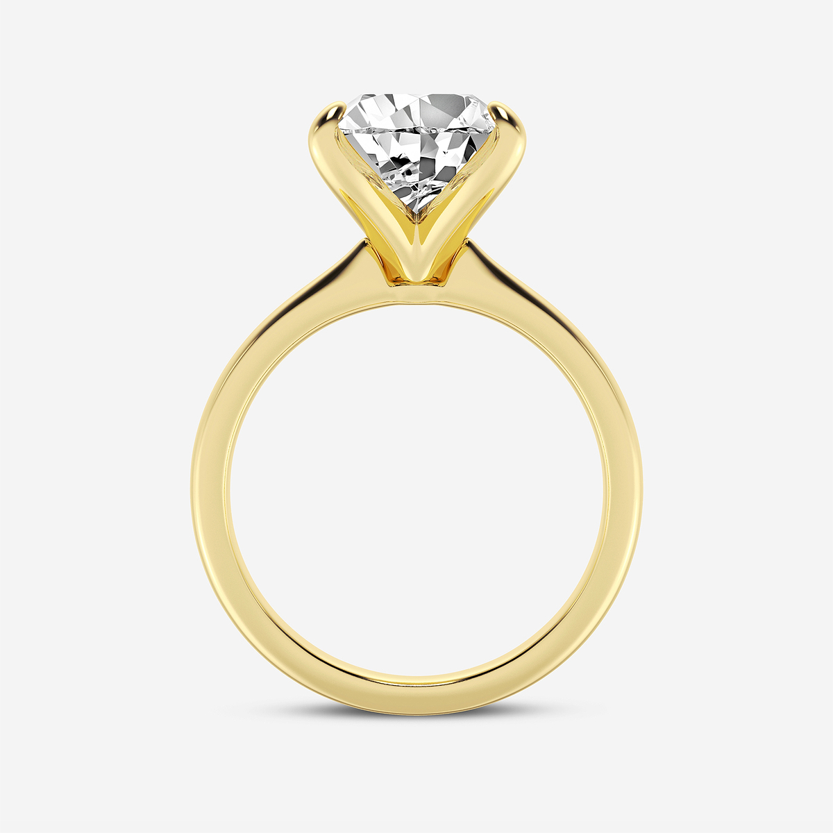 Additional Image 1 for  3 ctw Pear Lab Grown Diamond Petite Solitaire Engagement Ring