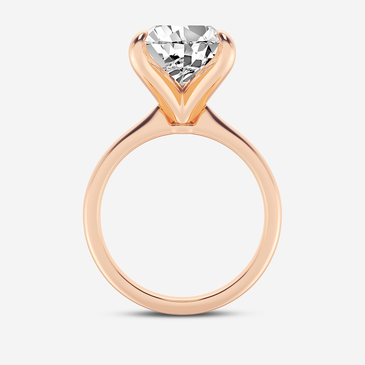 Additional Image 1 for  5 ctw Pear Lab Grown Diamond Petite Solitaire Engagement Ring