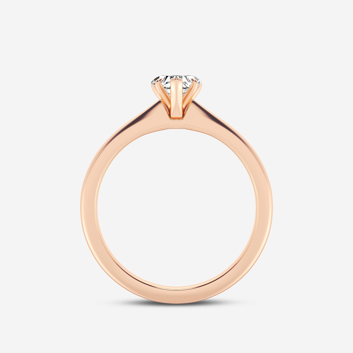 Additional Image 1 for  1/2 ctw Heart Lab Grown Diamond Petite Solitaire Engagement Ring