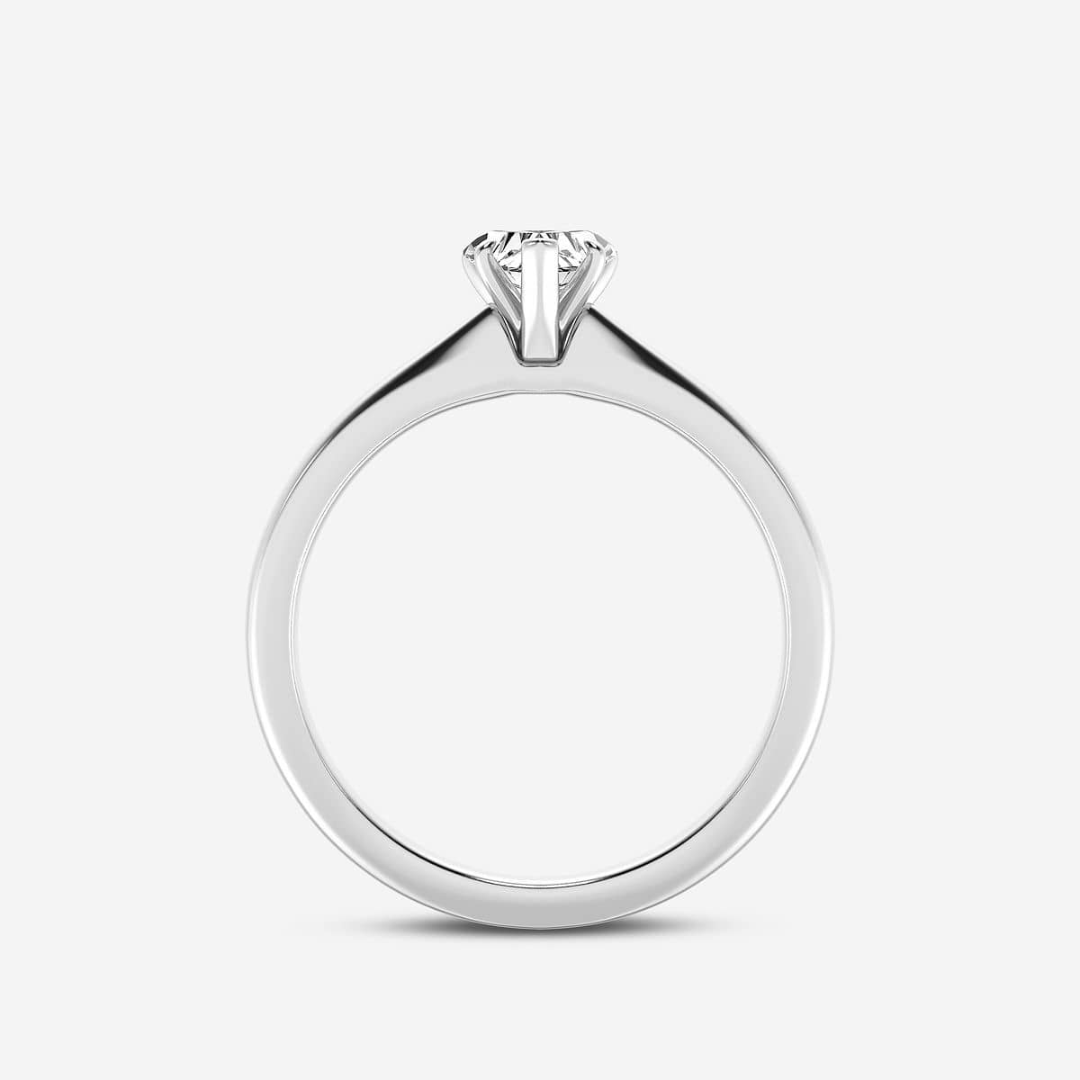 Additional Image 1 for  1/2 ctw Heart Lab Grown Diamond Petite Solitaire Engagement Ring