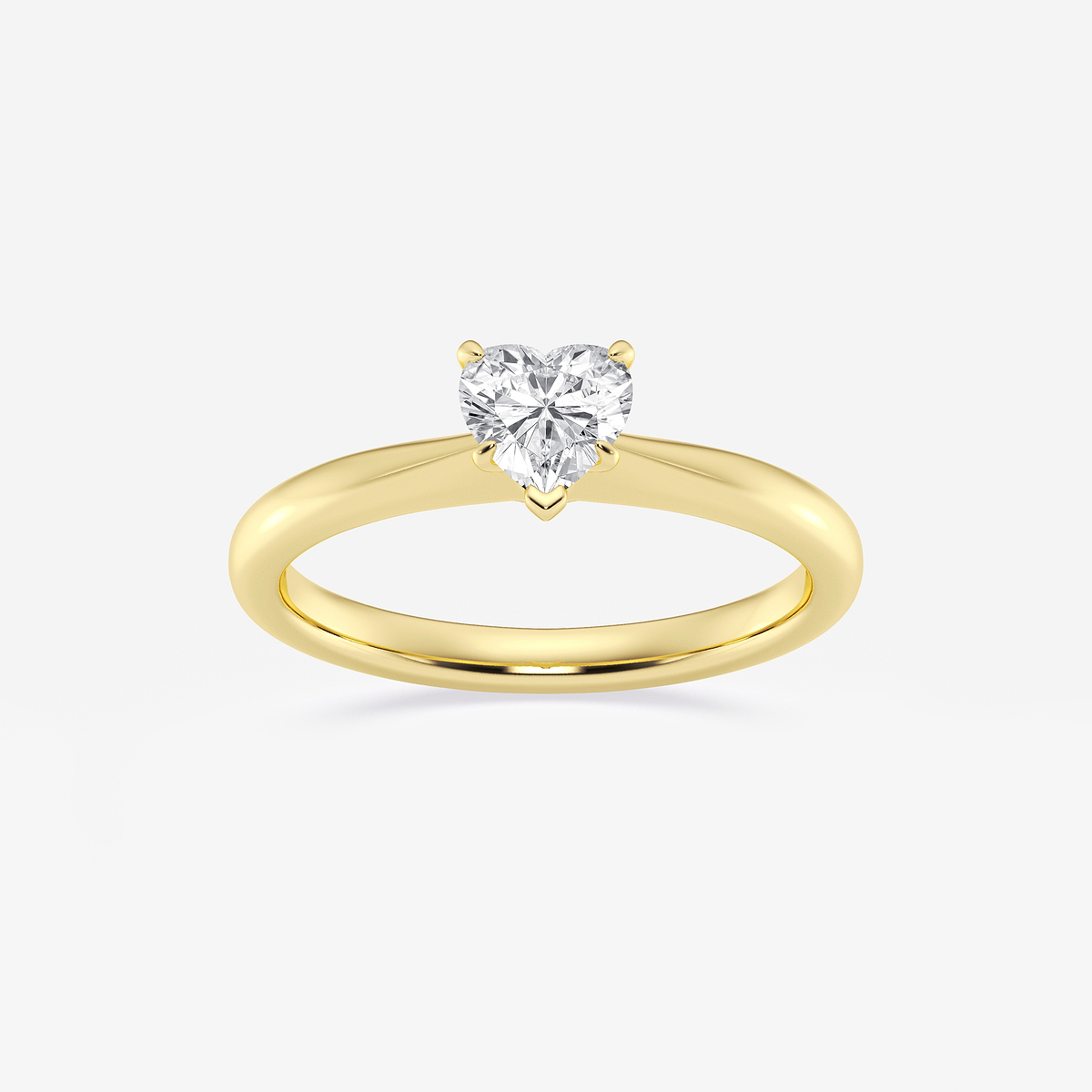 1/2 ctw Heart Lab Grown Diamond Petite Solitaire Engagement Ring