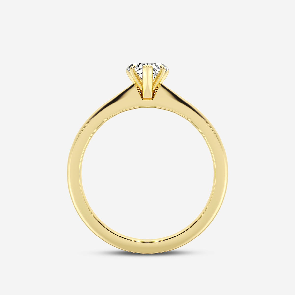 Additional Image 1 for  1/2 ctw Heart Lab Grown Diamond Petite Solitaire Engagement Ring