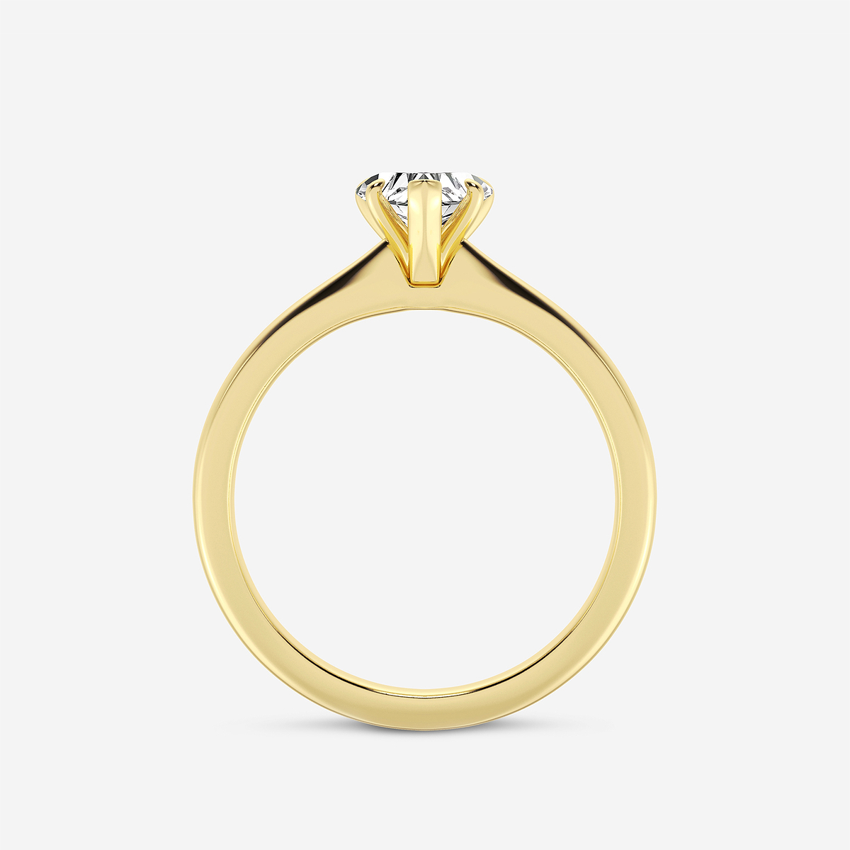 Additional Image 1 for  3/4 ctw Heart Lab Grown Diamond Petite Solitaire Engagement Ring