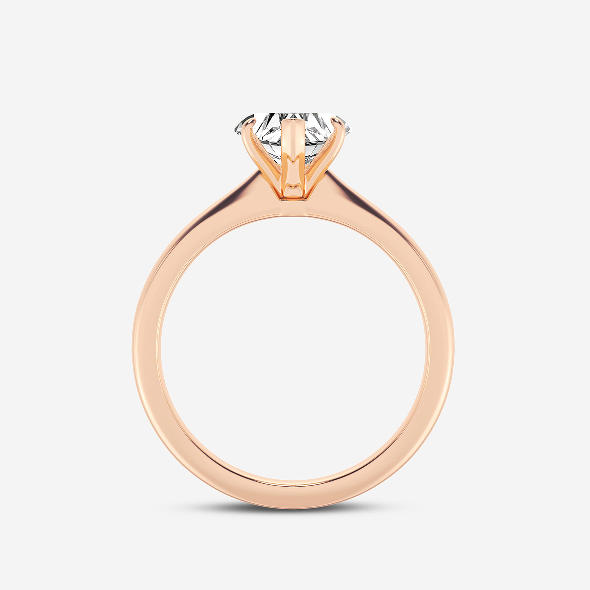 Additional Image 1 for  1 ctw Heart Lab Grown Diamond Petite Solitaire Engagement Ring