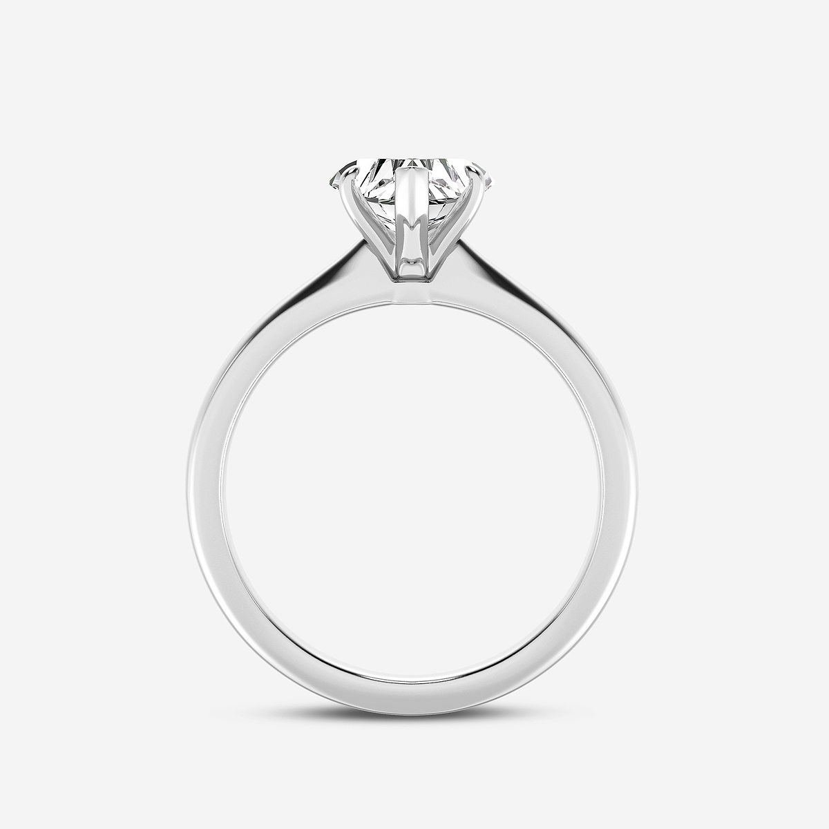 Additional Image 1 for  1 ctw Heart Lab Grown Diamond Petite Solitaire Engagement Ring