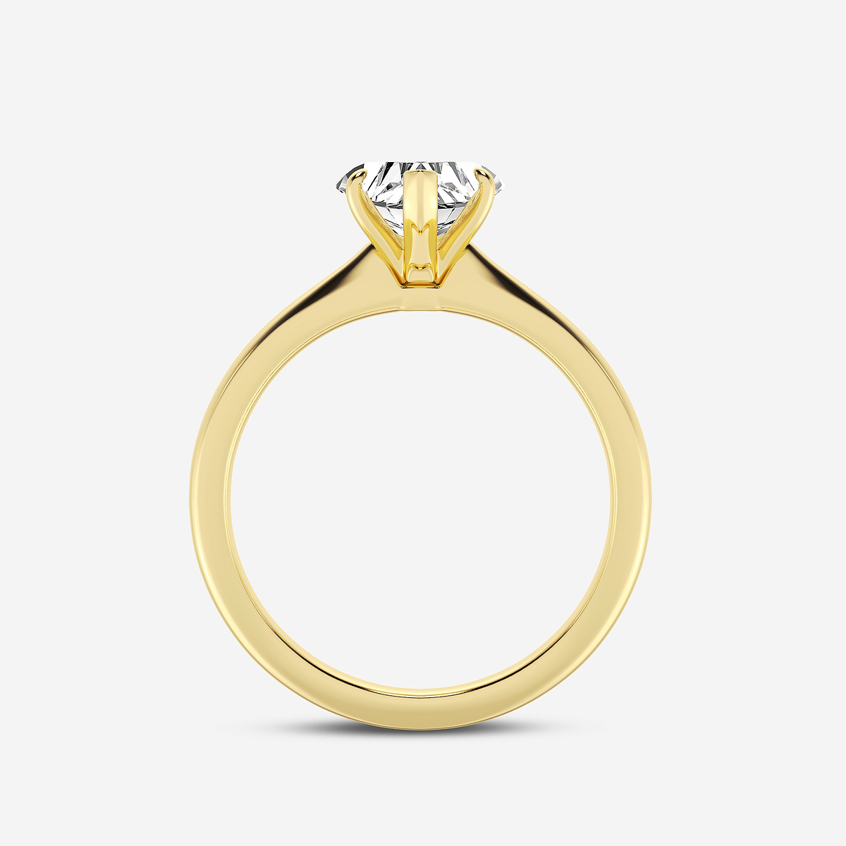 Additional Image 1 for  1 ctw Heart Lab Grown Diamond Petite Solitaire Engagement Ring