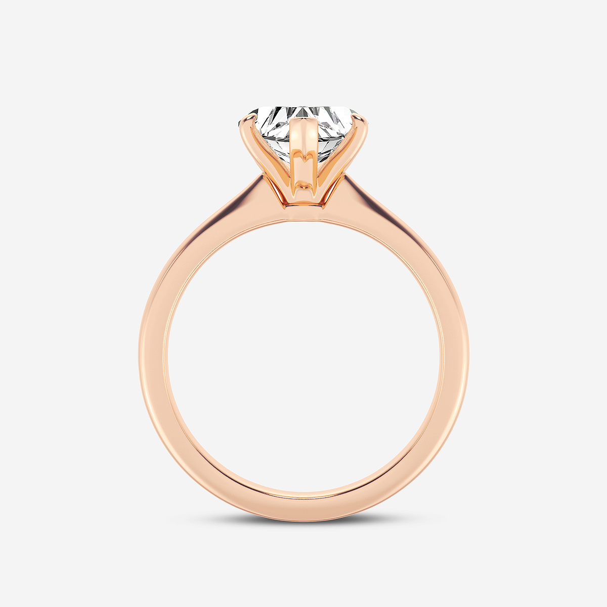 Additional Image 1 for  1 1/2 ctw Heart Lab Grown Diamond Petite Solitaire Engagement Ring