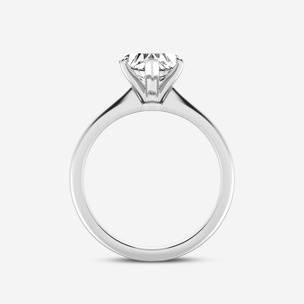 Additional Image 1 for  1 1/2 ctw Heart Lab Grown Diamond Petite Solitaire Engagement Ring