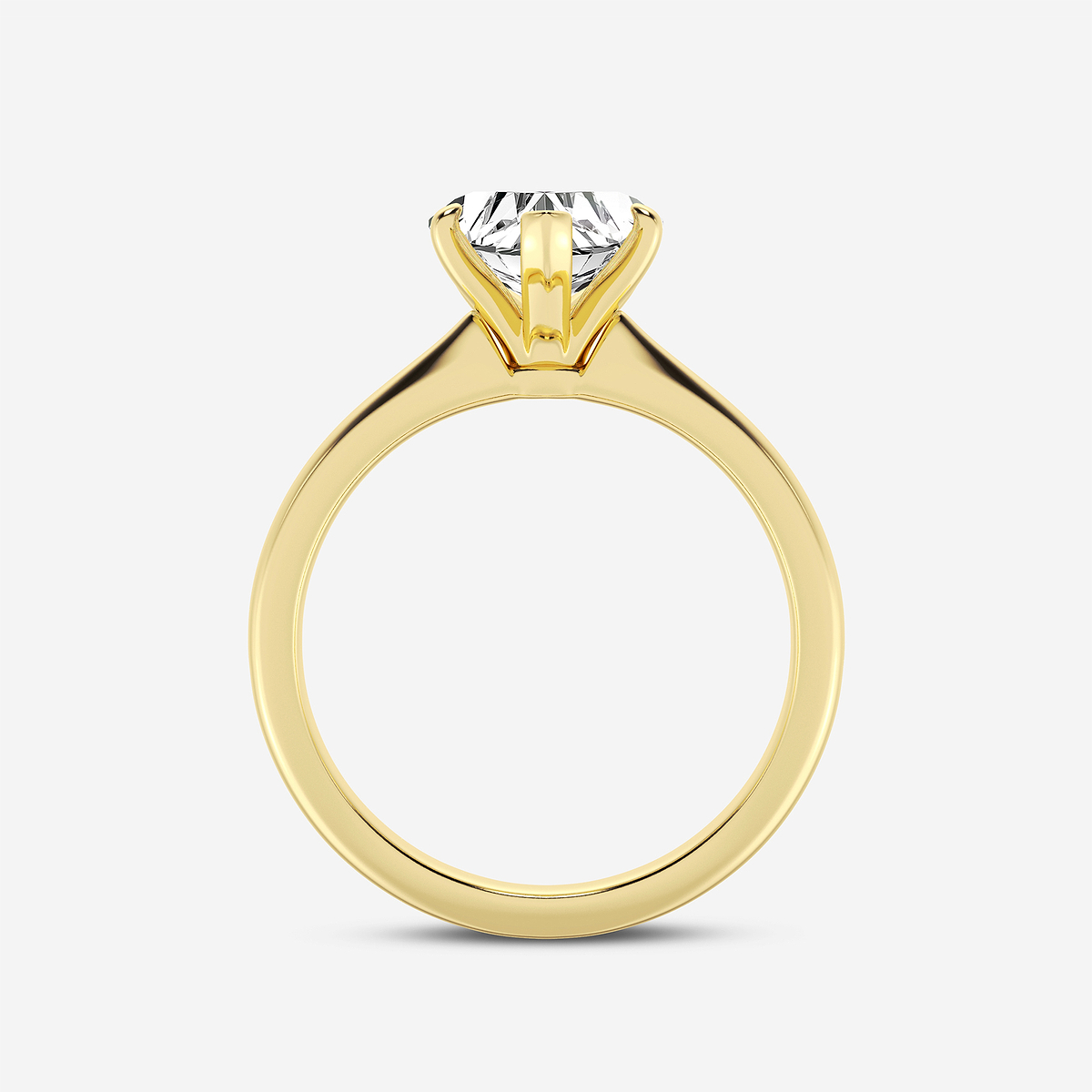 Additional Image 1 for  1 1/2 ctw Heart Lab Grown Diamond Petite Solitaire Engagement Ring
