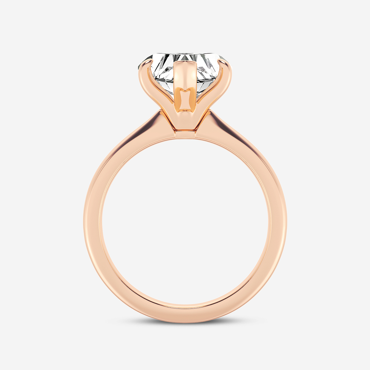 Additional Image 1 for  2 1/2 ctw Heart Lab Grown Diamond Petite Solitaire Engagement Ring