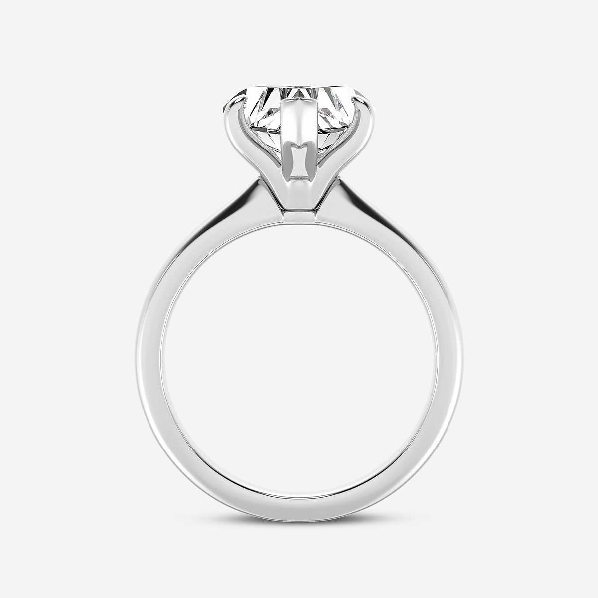 Additional Image 1 for  2 1/2 ctw Heart Lab Grown Diamond Petite Solitaire Engagement Ring