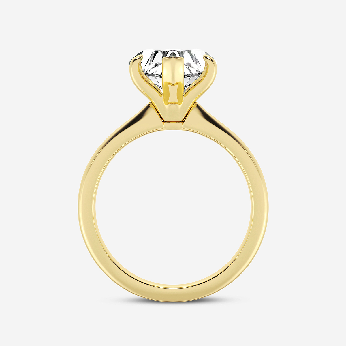 Additional Image 1 for  2 1/2 ctw Heart Lab Grown Diamond Petite Solitaire Engagement Ring