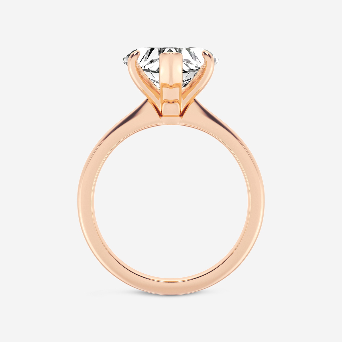 Additional Image 1 for  3 ctw Heart Lab Grown Diamond Petite Solitaire Engagement Ring