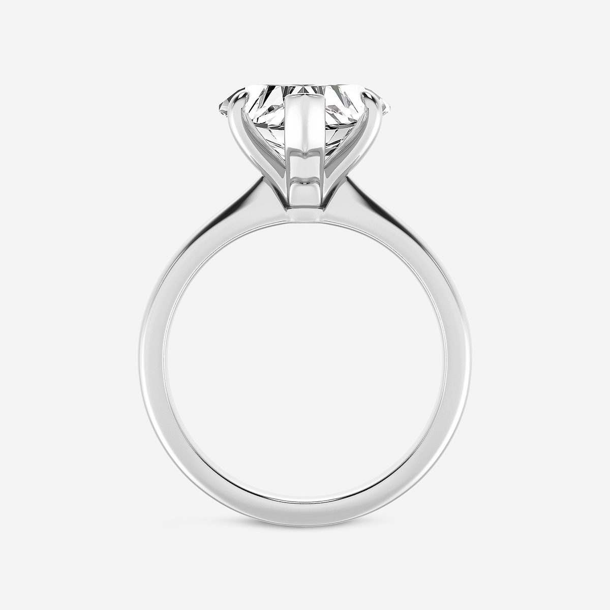 Additional Image 1 for  3 ctw Heart Lab Grown Diamond Petite Solitaire Engagement Ring