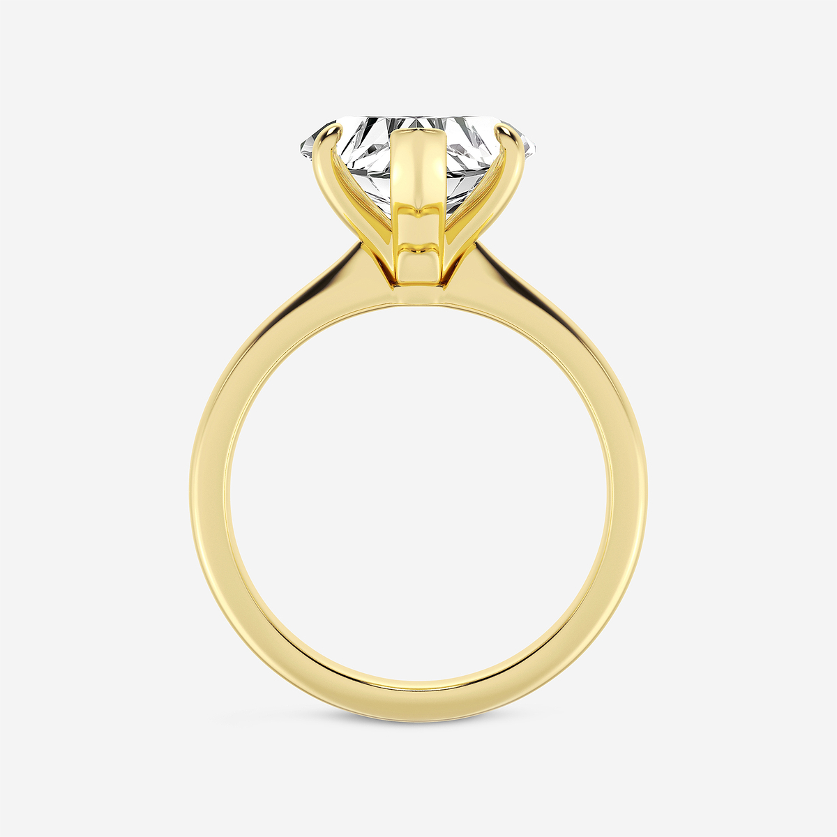 Additional Image 1 for  3 ctw Heart Lab Grown Diamond Petite Solitaire Engagement Ring