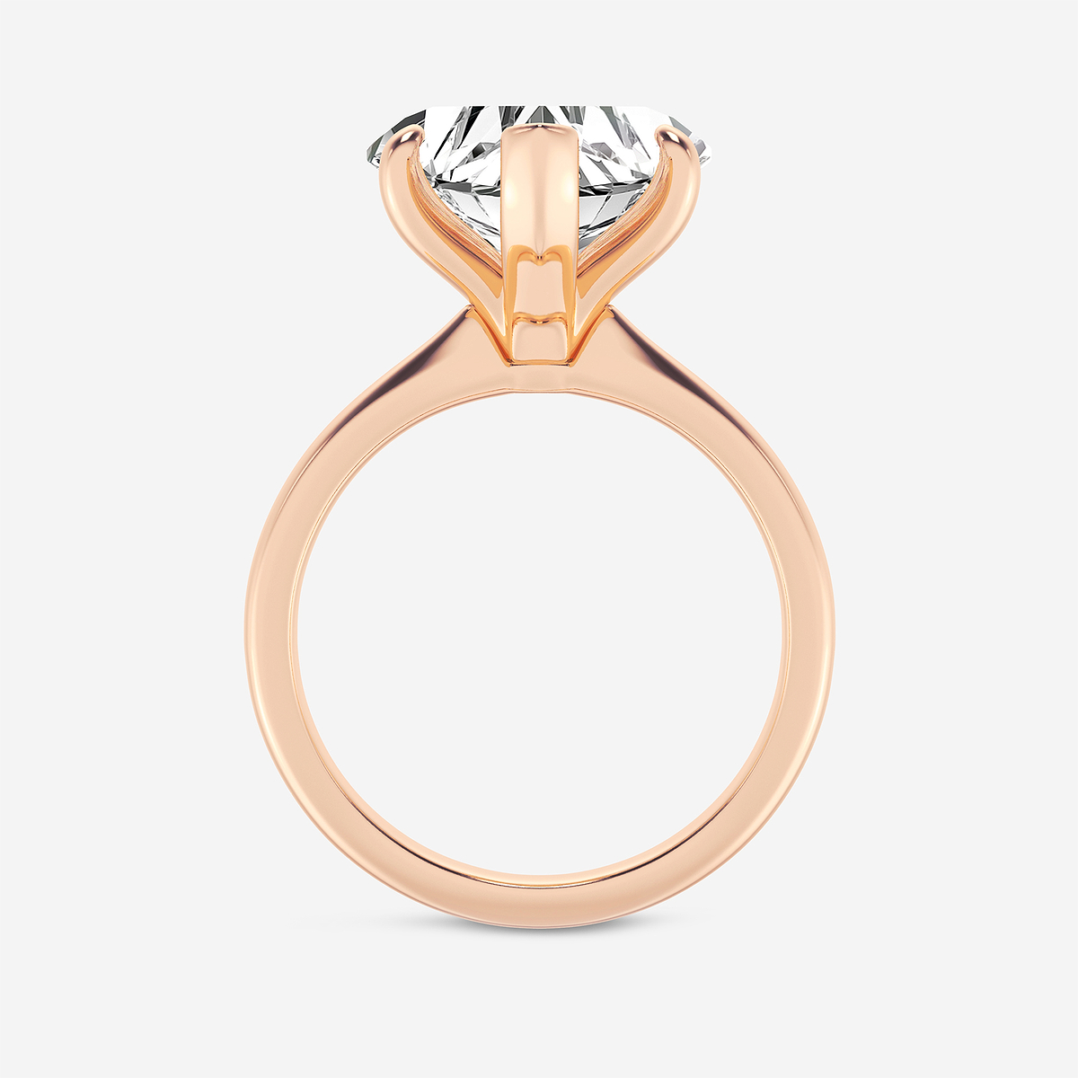 Additional Image 1 for  5 ctw Heart Lab Grown Diamond Petite Solitaire Engagement Ring