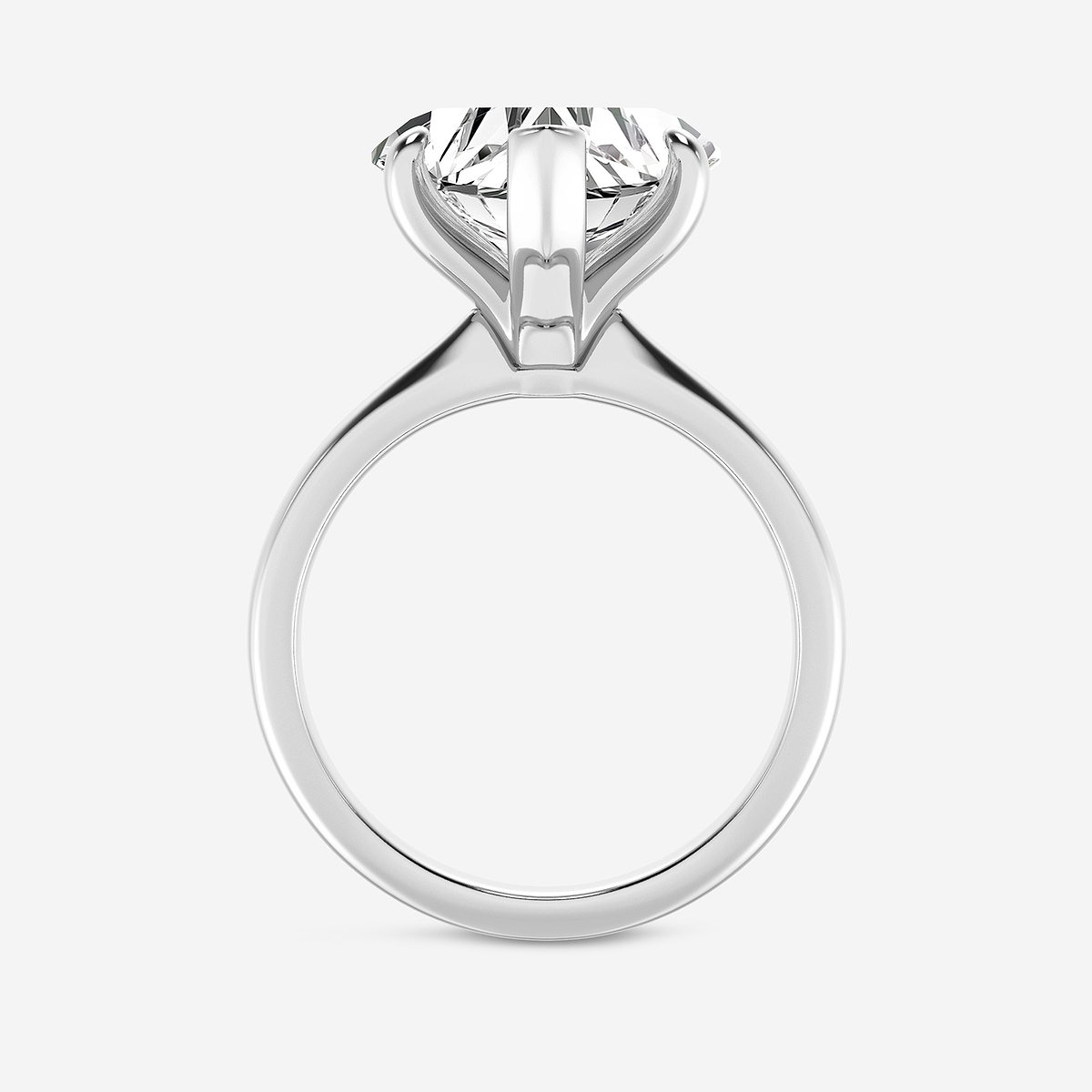 Additional Image 1 for  5 ctw Heart Lab Grown Diamond Petite Solitaire Engagement Ring