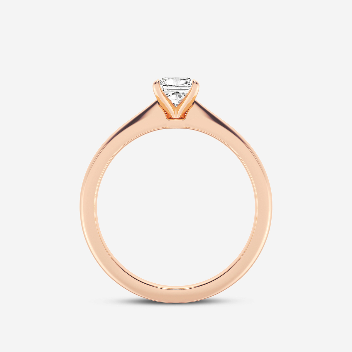 Additional Image 1 for  1/2 ctw Princess Lab Grown Diamond Petite Solitaire Engagement Ring
