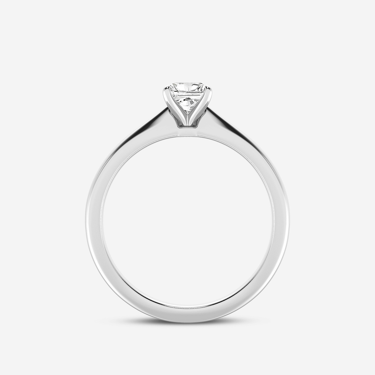 Additional Image 1 for  1/2 ctw Princess Lab Grown Diamond Petite Solitaire Engagement Ring