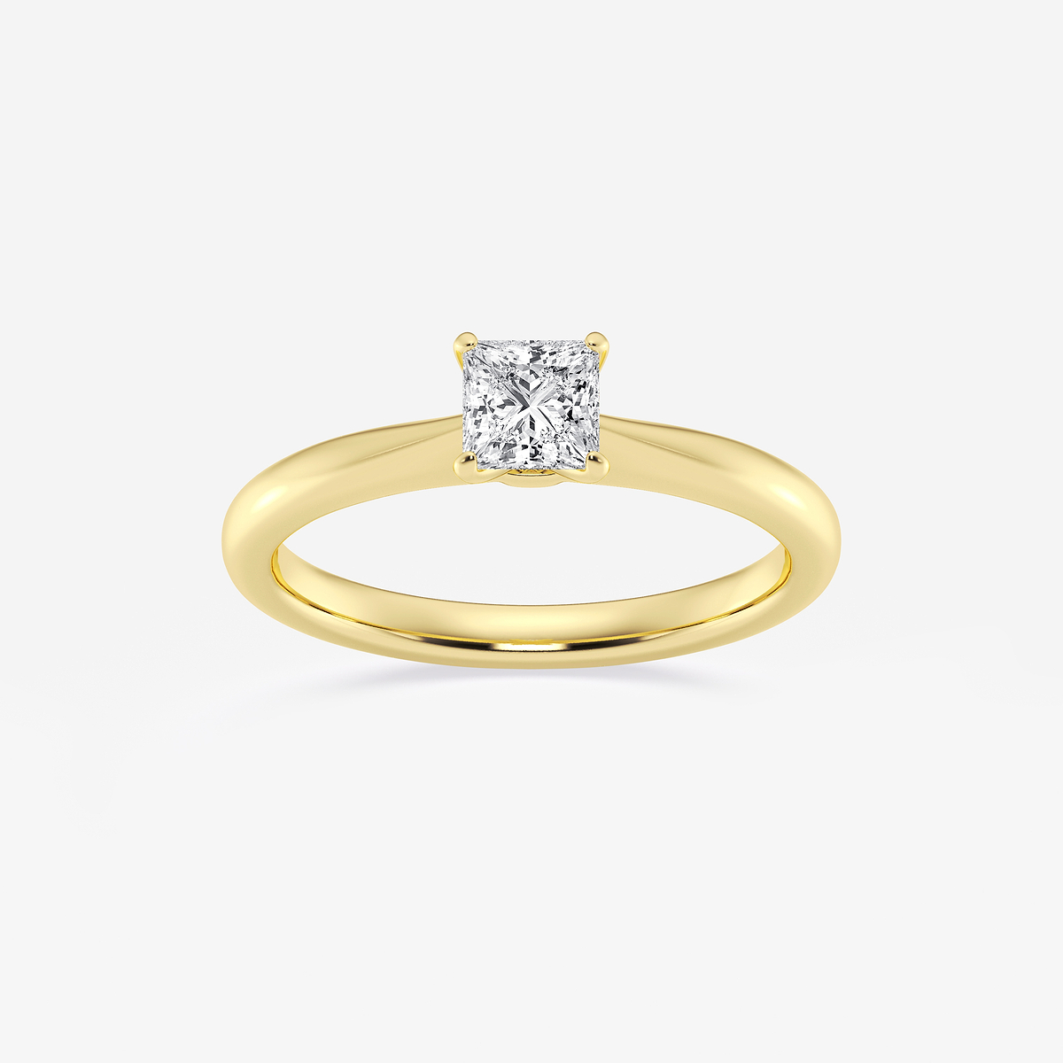 1/2 ctw Princess Lab Grown Diamond Petite Solitaire Engagement Ring